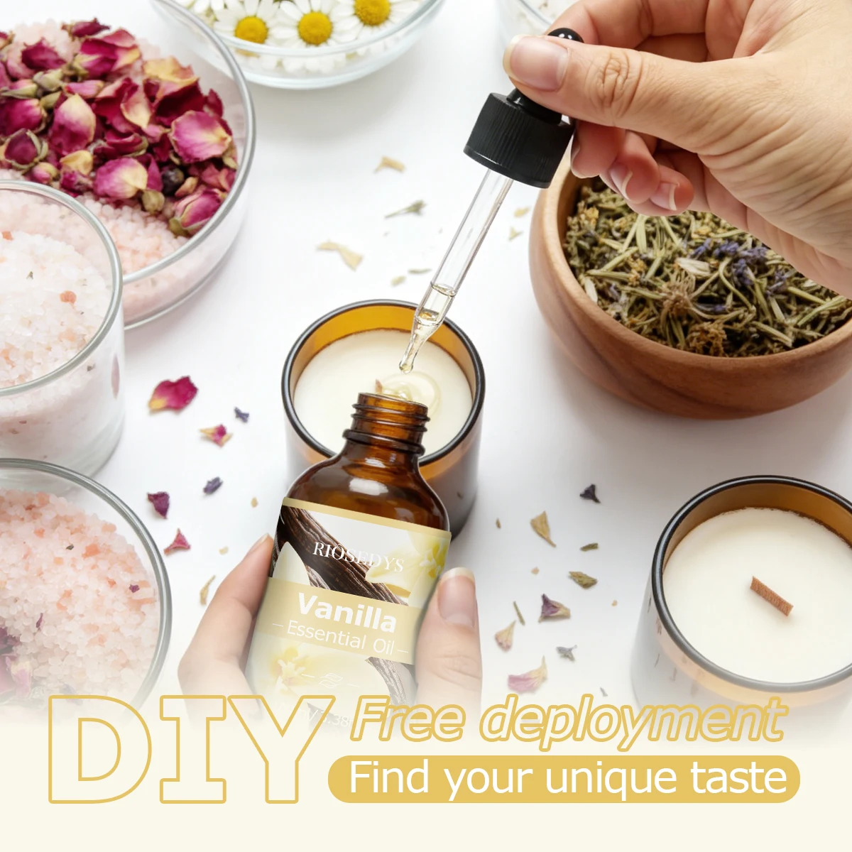 Vanille-Ätherisches Öl, warmes, süßes Duftöl für Diffusoren, DIY-Duftbasteleien und Aromatherapie, sanftes und cremiges Aroma – Detail 5