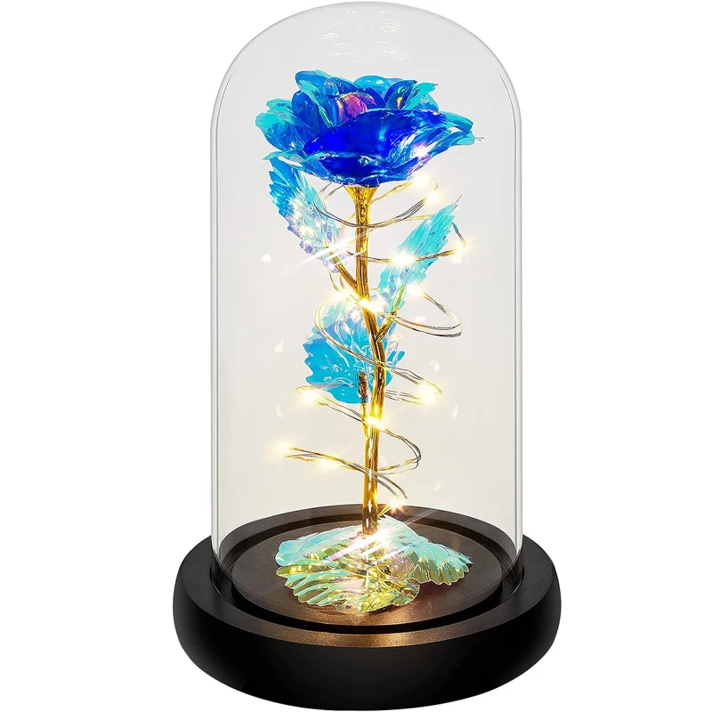 

Artificial Rose Flowers Valentines Day Gift for Girlfriend Eternal Rose LED Light Foil Flower Wedding Decor Mother's Day Gifts