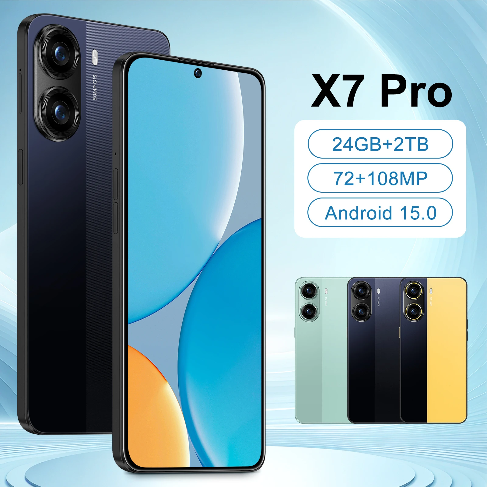 X7PRO タブレットPC オリジナル 24GB+2TB グローバル版 スマート5G デュアルSIM 7800mAh Android 15 顔認証機能搭載タブレット