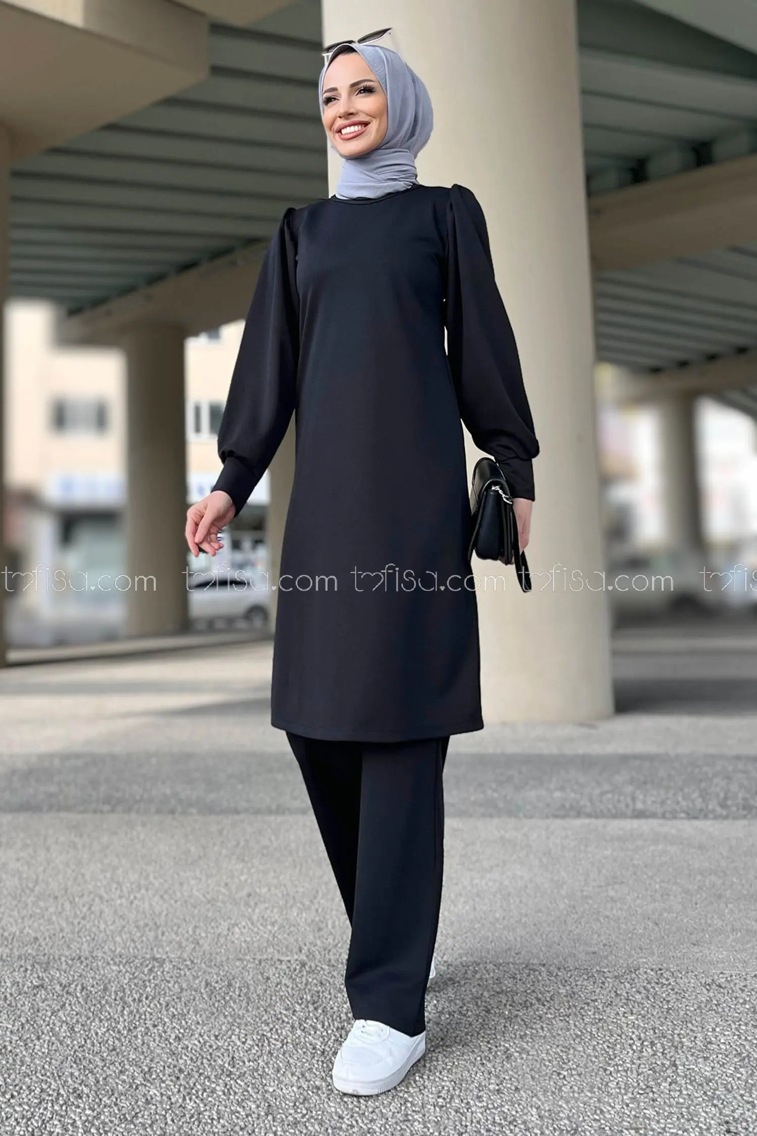 Tofisa-vestido longo muçulmano turco para mulheres, abaya, conjuntos de Turquia, hijab, túnica islâmica, Dubai Jilbab, moda, 2 peças, 11343