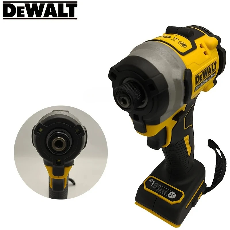 Dewalt DCF850 Chave de fenda de impacto sem fio Furadeira elétrica portátil sem escova 205N. Ferramenta elétrica sem fio com bat