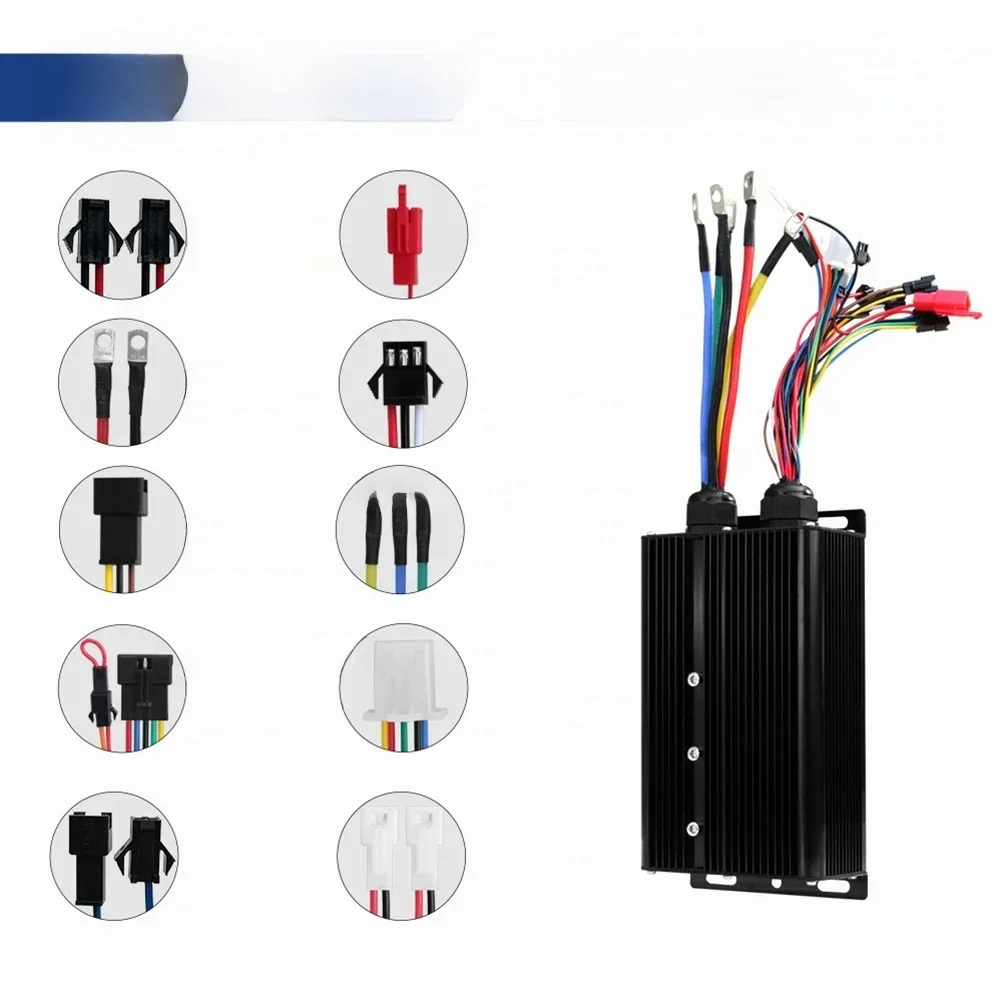 AliExpress NONE 72V/80A 5000W Ebike Sine Wave Controller Light Function Brushless Controller and LCD Color Display for 5000W Motor Kit Parts