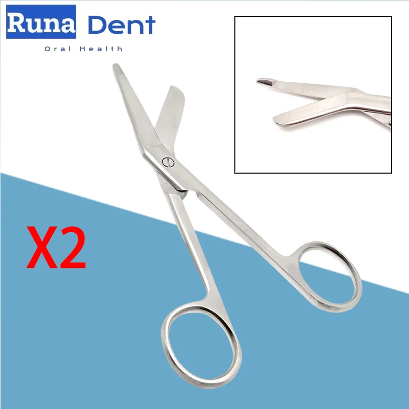 

2 шт. стоматологических хирургических ножниц 14 см из нержавеющей стали для оральной хирургии, прецизионные инструменты