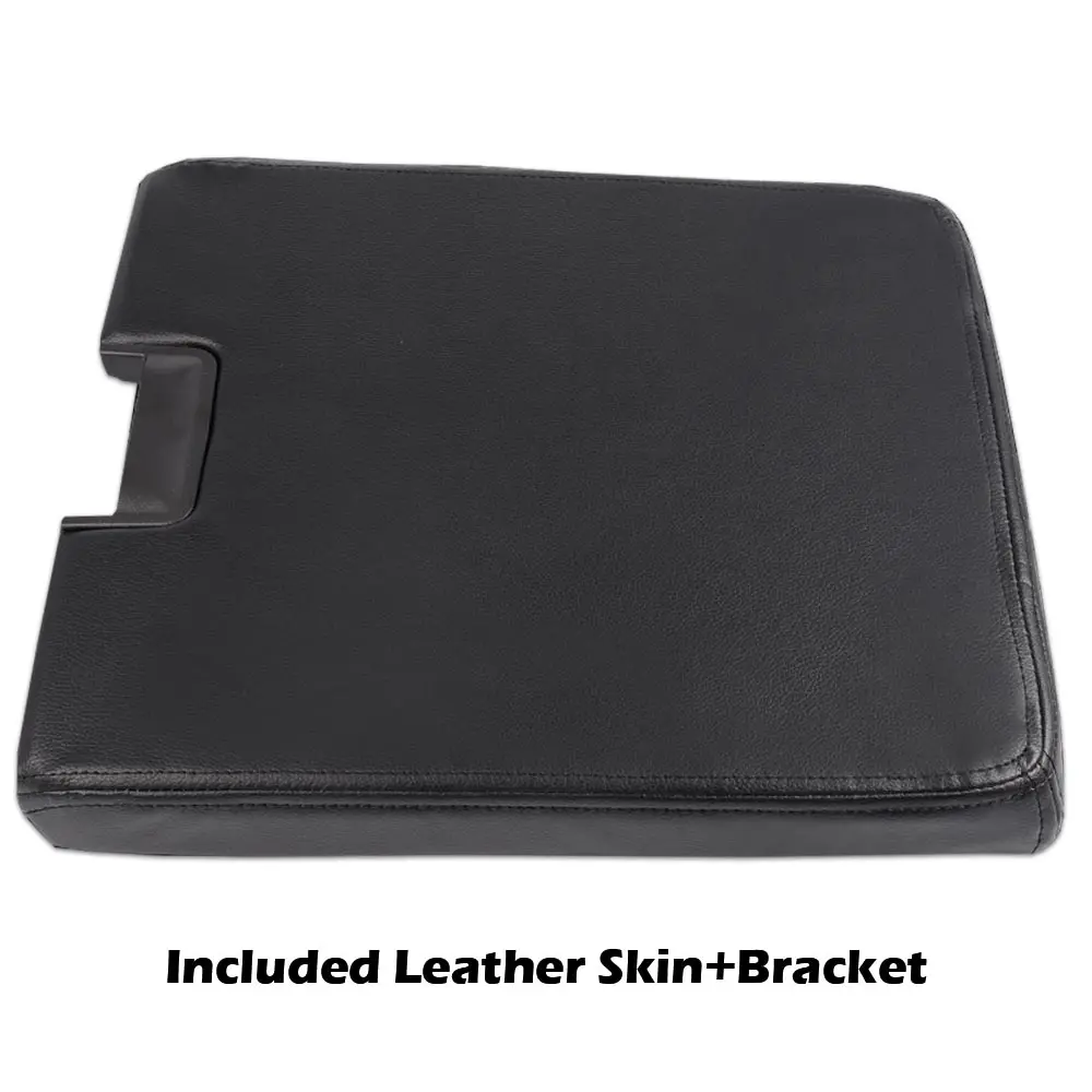 Fit For 07-14 Chevy Silverado GMC Sierra Center Console Lid Armrest Cover Black