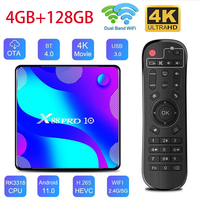 X88 Pro 10 Android 11.0 Smart TV Box 2.4G&5.8G  Wifi 4GB+64GB 3D Media Player Bluetooth 4.0 4k HDMI-compatible Set Top Box