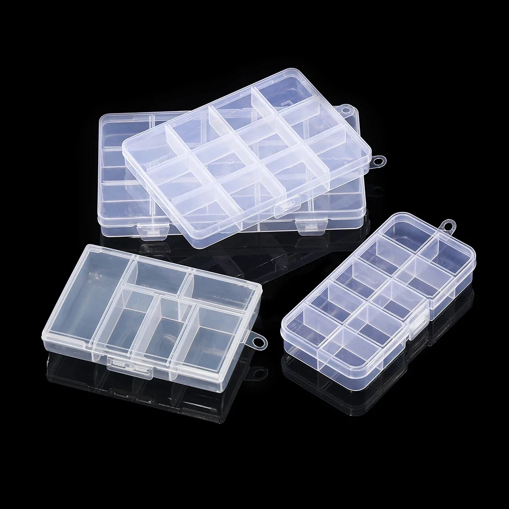 6/10/15/24/28 Grids Transparante plastic opbergdoos kralen Organizer Container Voor DIY ambachten Earing Sieraden Opbergdoos Display - afbeelding 2