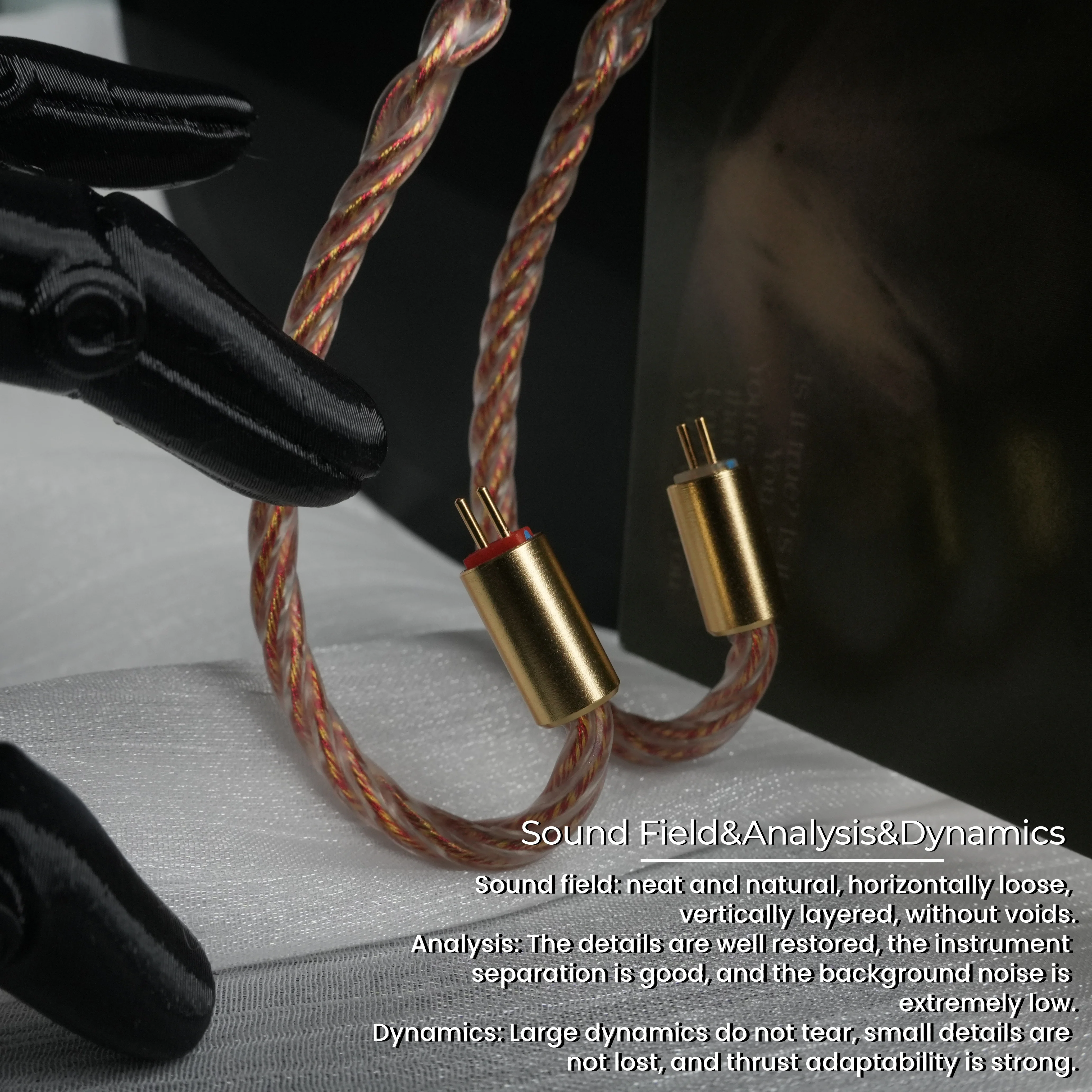 ZiSin344 IEM ケーブル、3.5-4.4mm 金メッキプラグ付き 0.78 2pin 2