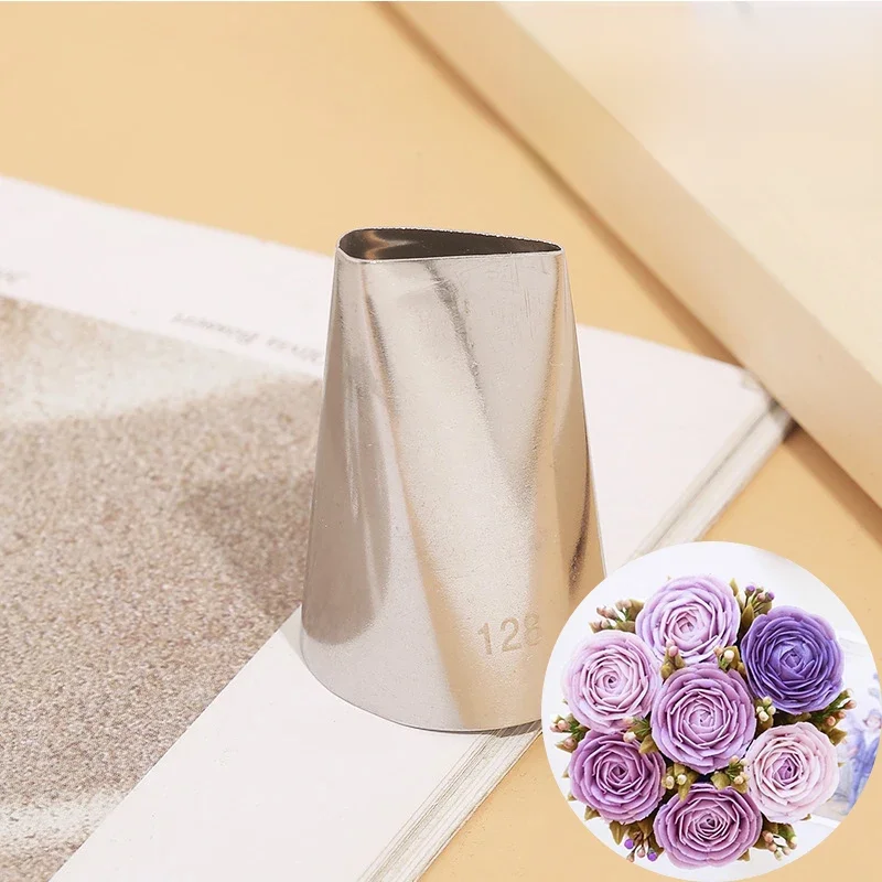 BCMJHWT # Pointe de passepoil de fleur en forme de goutte, buse de crème de grande taille, pointe de décoration, buse de glaçage, gâteau Fondant, pâtisserie, outils de décoration, 128