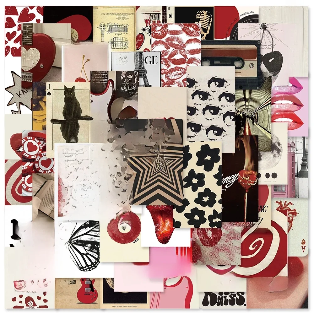 AliExpress jinhua vsco 50pcs Aesthetic Romance Heart 90s 00s Y2K Girls Stickers For Laptop Guitar Phone Luggage Bicycle Waterproof Vinyl Car Decals