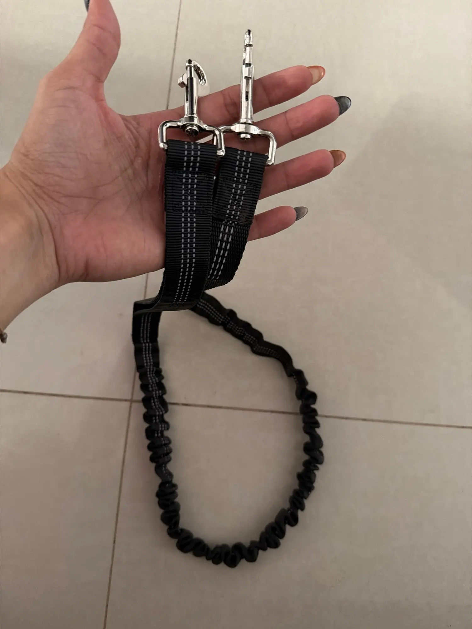Customer review photo for Hands-Free Bungee Dog Leash with Adjustable Waist Belt