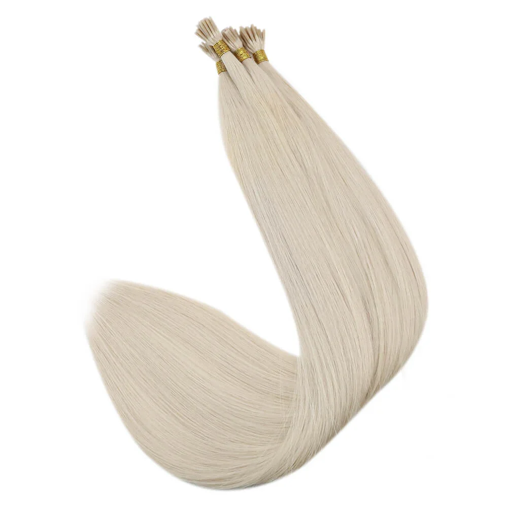 LaaVoo Estensione dei capelli invisibili Itips Alta qualità 12 mesi 100% veri capelli brasiliani 0,8 g/s 120 g Capelli lisci naturali con punta a I