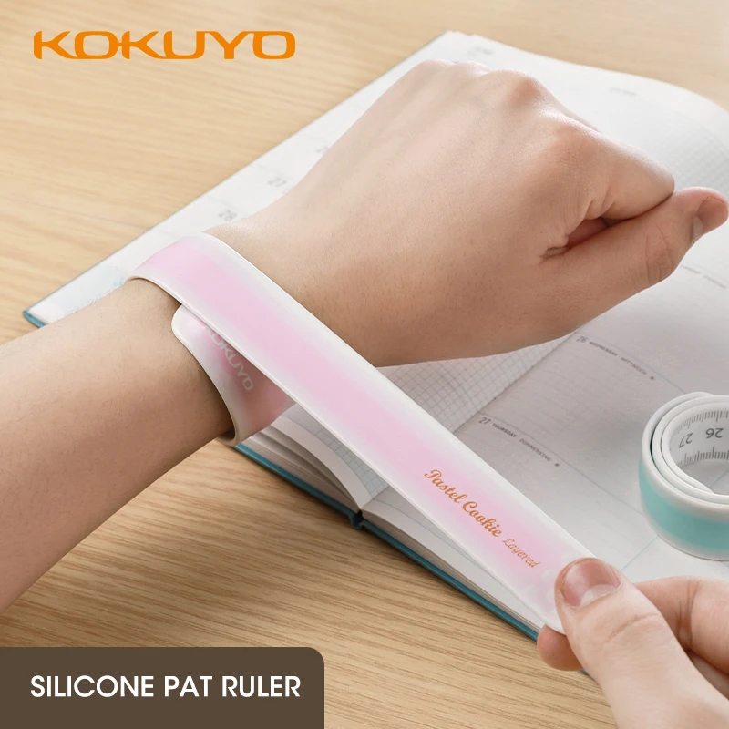 Japan Kokuyo Light Color Silicone Patting Ruler For Students Bracelet Slap 30cm Tape Measure Telescopic Rulers