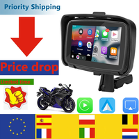 New 5 Inch Portable GPS Navigation Motorcycle Waterproof Carplay Display Motorcycle Wireless Android Auto IPX7 GPS Screen Apple