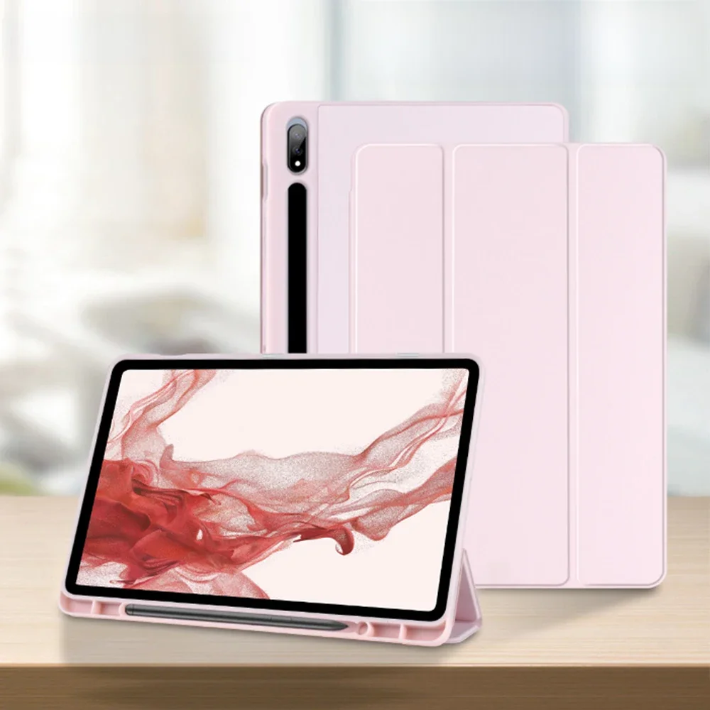 Etui na tablet Samsung Galaxy Tab Case For Tab S8 Ultra 14.6 S8 Plus S7 Plus S7 FE 12.4 S7 S8 11 S6 Lite 10.4 z miejscem na pióro — zdjęcie 2