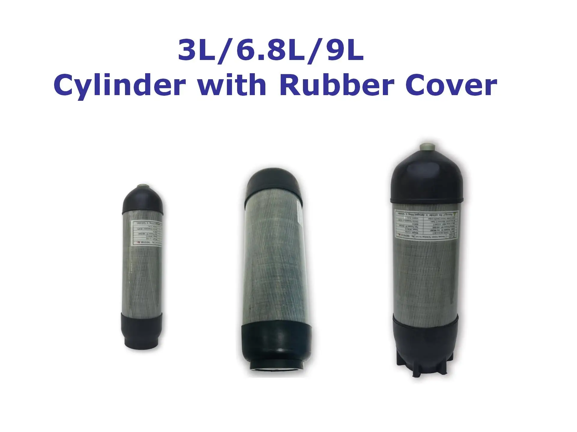 acecare cilindro de fibra de carbono hpa com botas de borracha protecao para mergulho seguranca contra incendios 3l 68l 9l 300bar 4500psi 30mpa 01