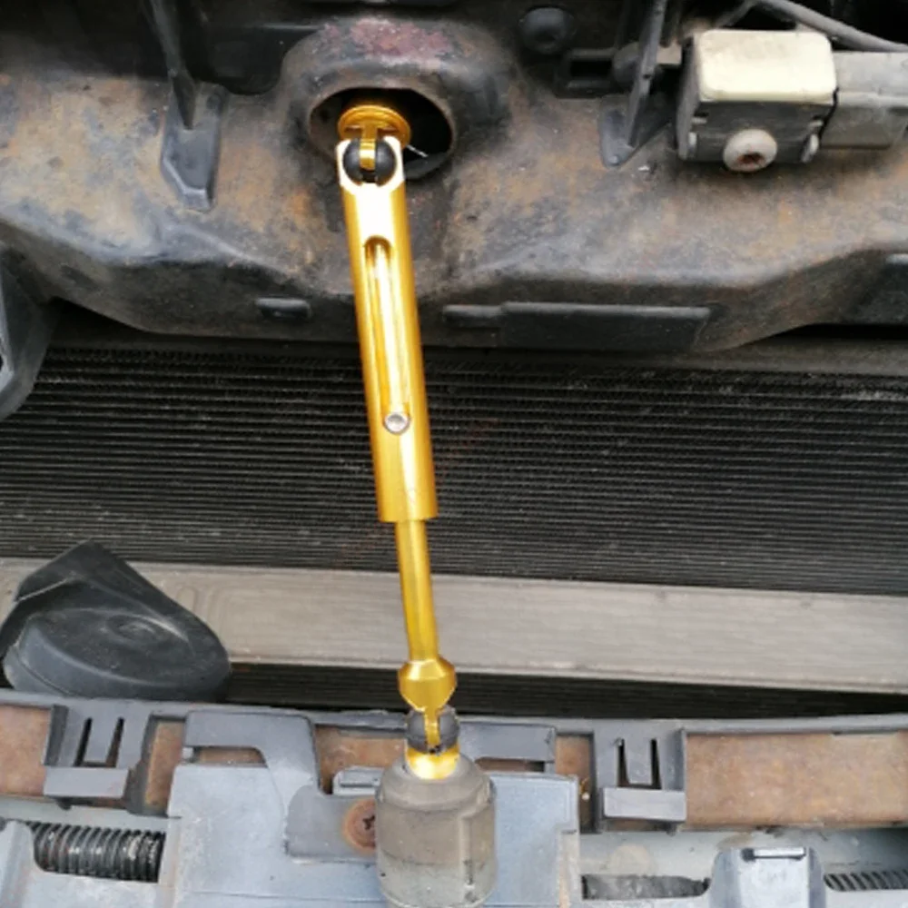 Aluminiowy zestaw naprawczy blokady maski silnika Zatrzask maski samochodowej Przedni grill Łącznik drążka kierowniczego Do Ford Focus 2 MK2 C-MAX 2003 — zdjęcie 2