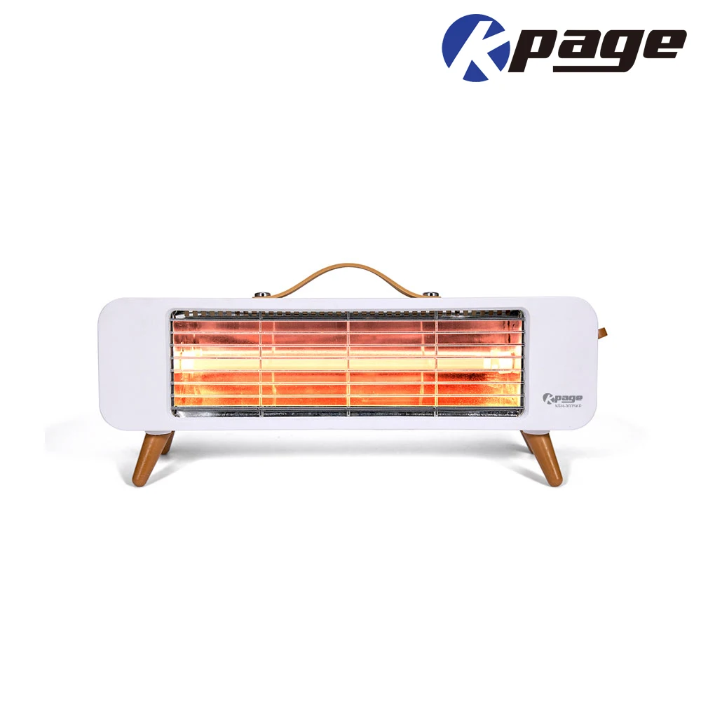 K-page Newtro desk wide electric heater high efficiency dual heat overheating prevention conduction safety device odorless noiseless cafe ski resort winter