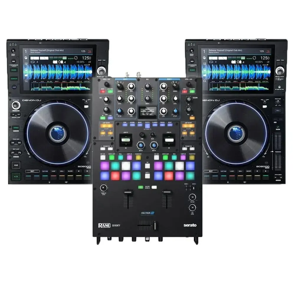 Wholesales Quality Original Denon DJ SC6000 Players + Denon DJ X1850 Mixer and Covers Bundle