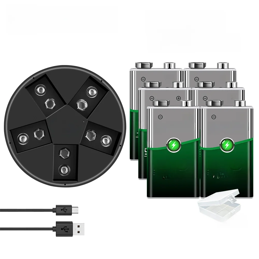 100% PALO 9v bateria 6LR61 6F22 006p 9V nimh 300mah akumulator do alarmu, zabawek, Walkman akumulatory 9v — zdjęcie 2