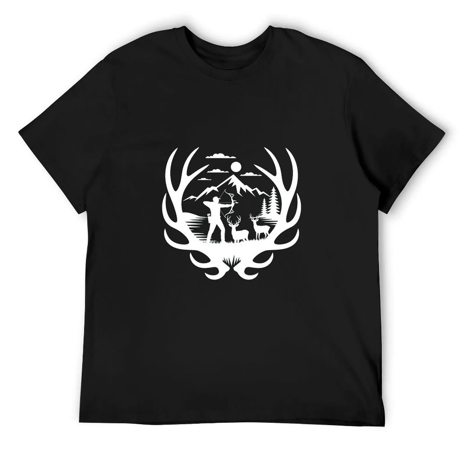 Rustic Cartoon Camo Bow Mallard Duck Duck Call Black Tshirt Country Outdoor Breathable Casual Hunting Tee
