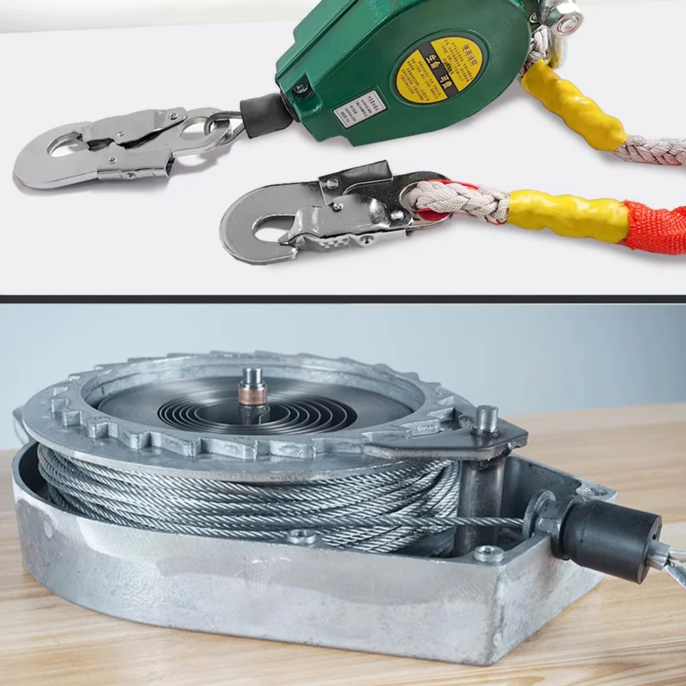 3M/5M/10M/15M Self Retracting Lifeline Self Retractable Fall Arrester High Altitude Safety Gear Safety Harness Connector Device
