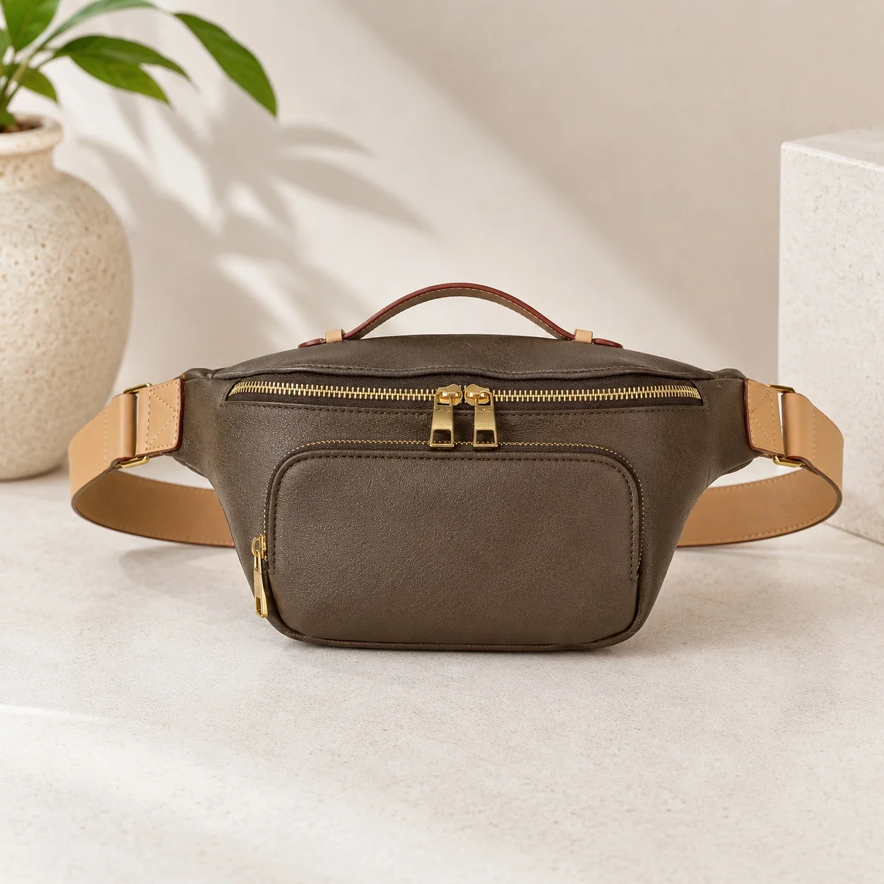 

2026 New Luxury Classic Pattern Grushy Waist Bag 30 × 15 × 8 cm