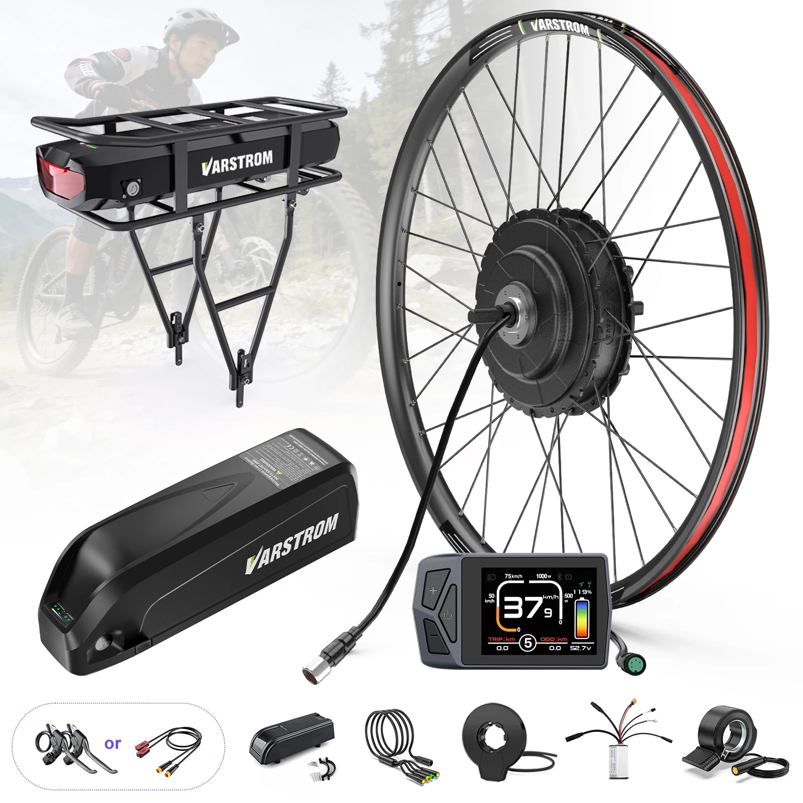 BAFANG Motore Posteriore Driver G020 G0900 48V 500W 750W Motore Mozzo Ruota Kit Conv. Bici Elettrica H400B H640 per Bicycle Drop 135-142mm Con Display EKD01 e Batteria Hailong Downtube o Batteria