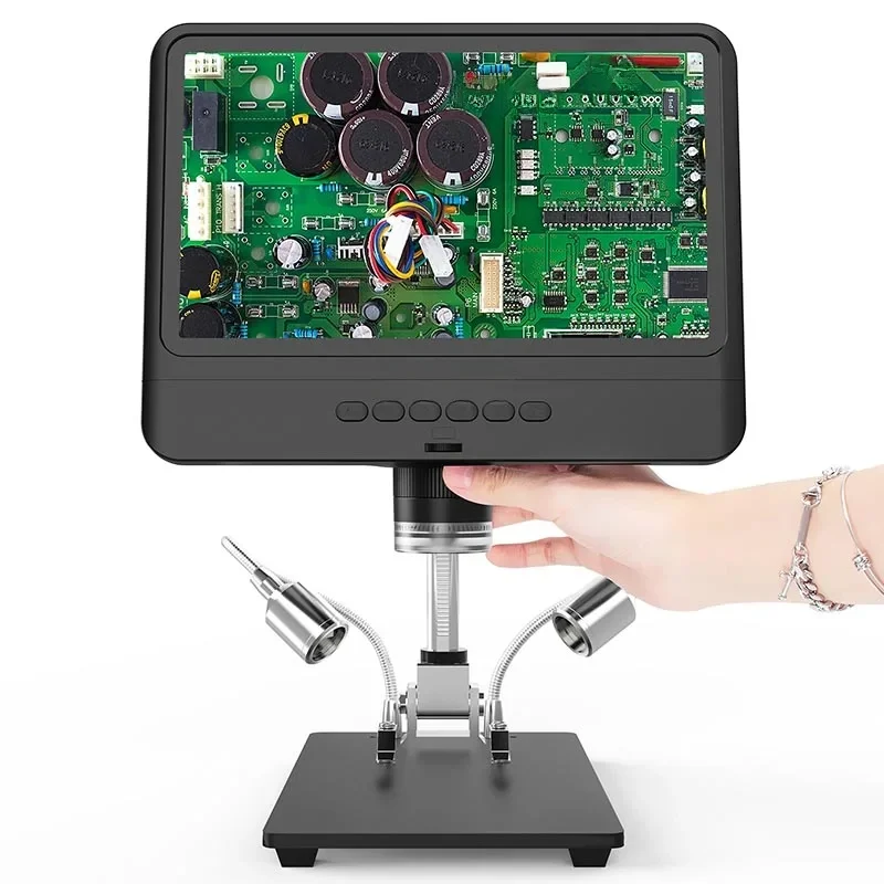 Mikroskop Cyfrowy Andonstar AD208 z Regulowanym Wyświetlaczem LCD 8,5 cala do Lutowania, Czarny Mikroskop Cyfrowy 1080P, Narzędzia do Lutowania — zdjęcie 2