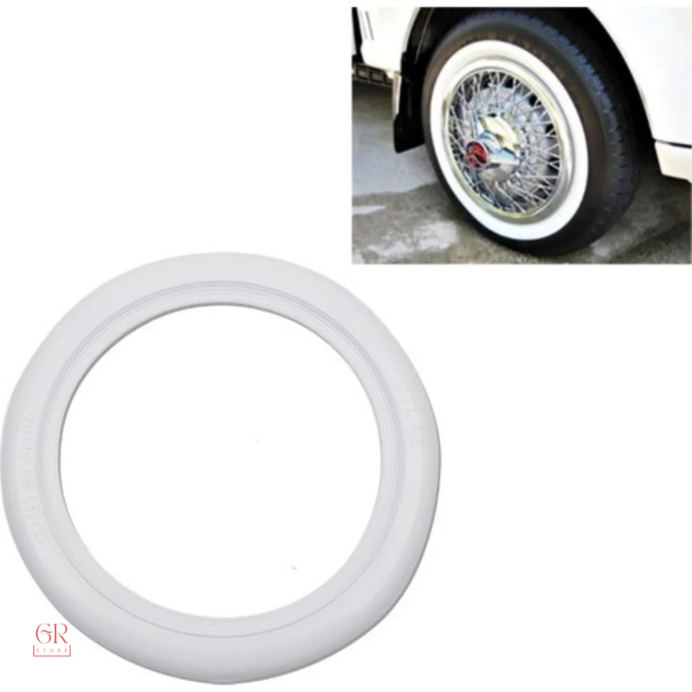 Atlas Lyon White Tire Sidewall Set of 4 Tire Side 13 \
