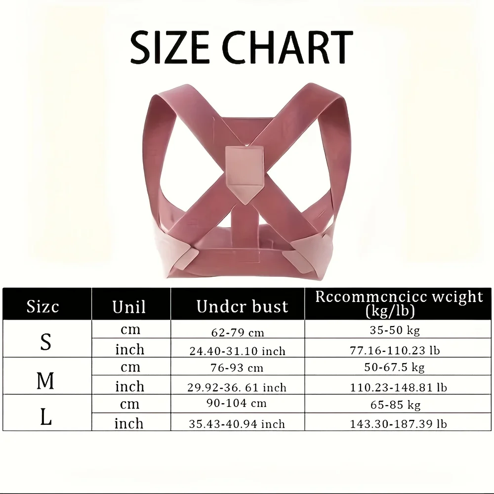 1pc Posture Corrector for Women Men, Back Brace, Shoulder Brace for Mid Upper Spine Support, Back Posture Corrector
