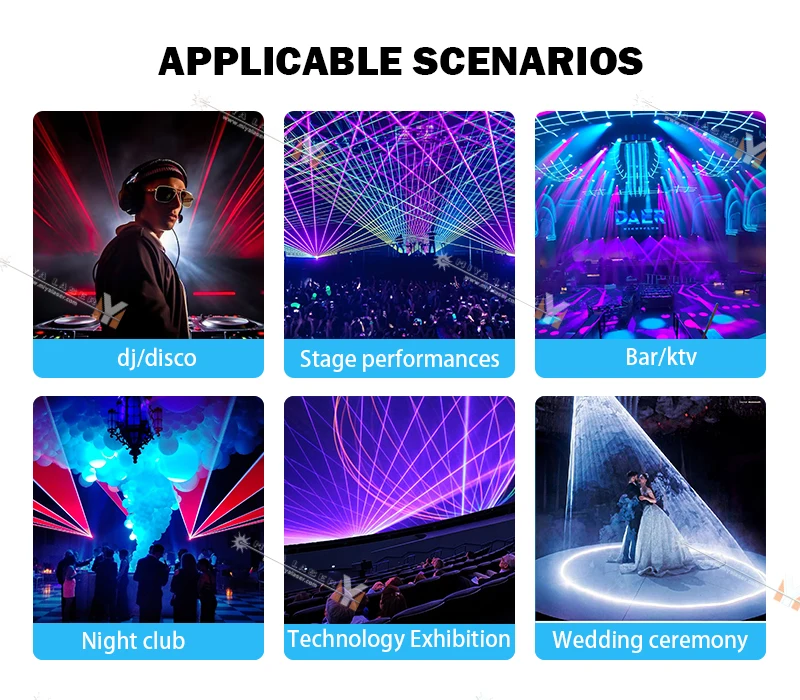 Professional RGB Scanner Bluetooth App DMX Control ILDA Suitable for DJ Disco Family Party Wedding Dance Stage Light