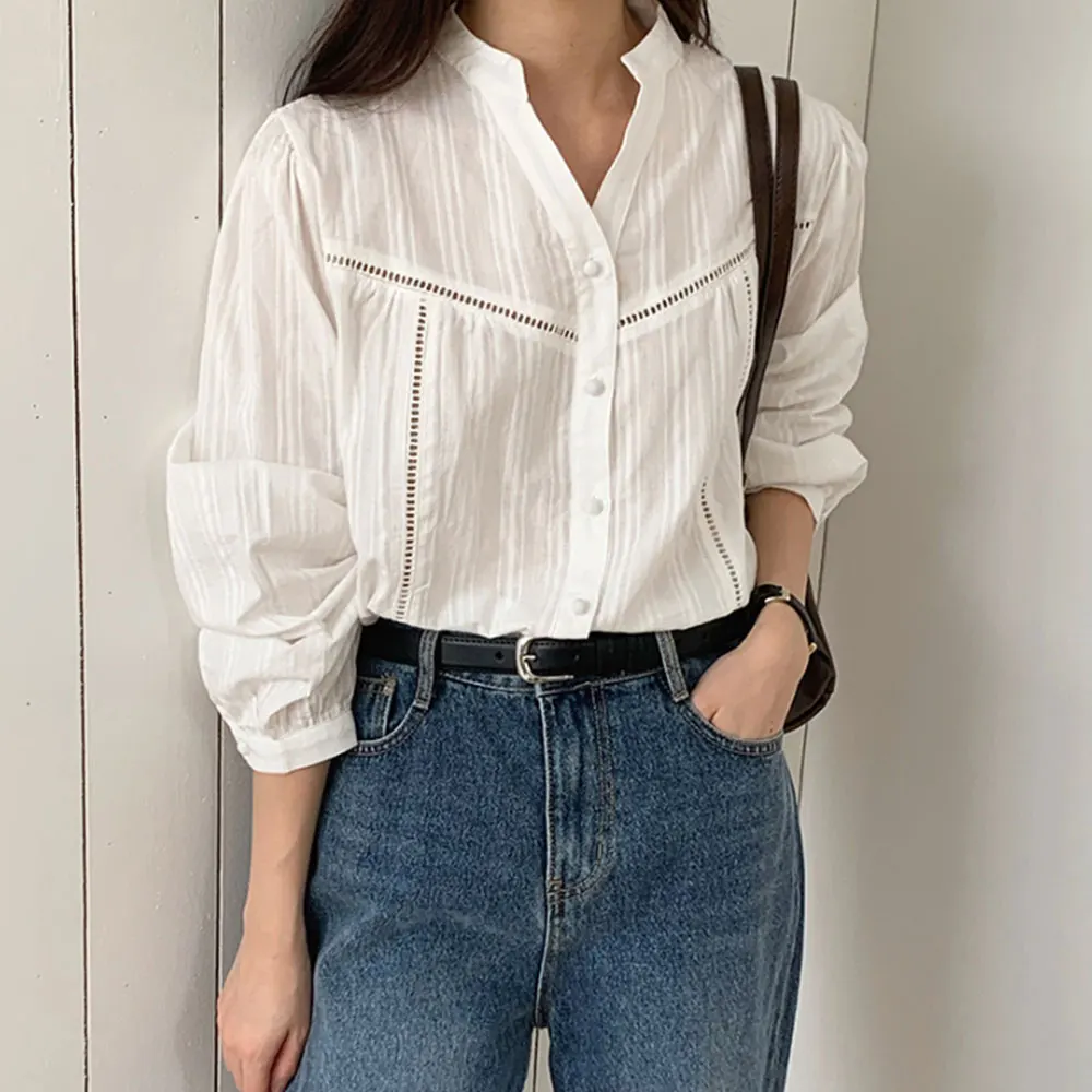 [1015MK] Cia Le Cotton Blouses Women Blouses