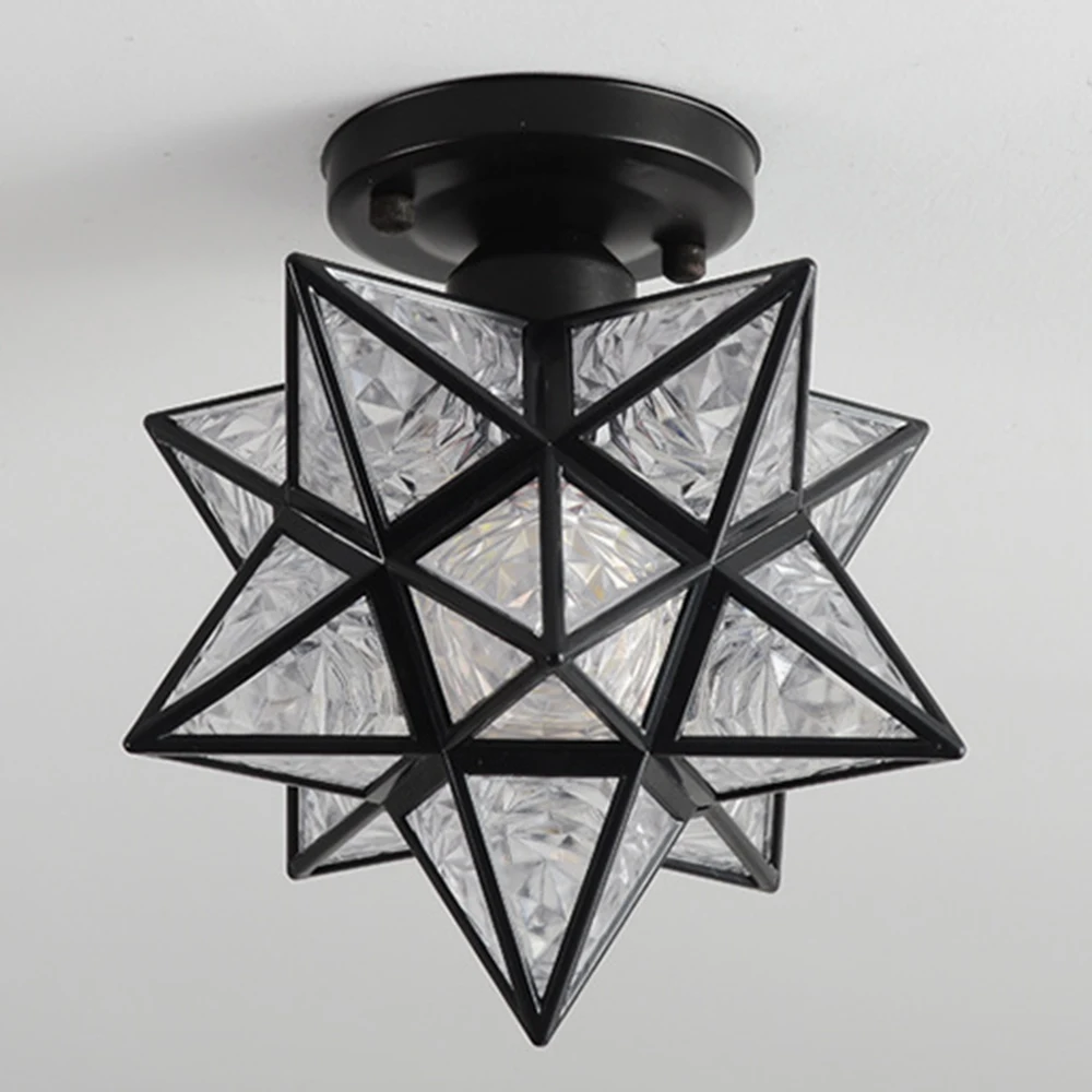 Pentagram Corridor Aisle light Modern Golden Entrance Balcony Cloakroom Star Ceiling Lights Dining Room Kitchen Lamp Deco