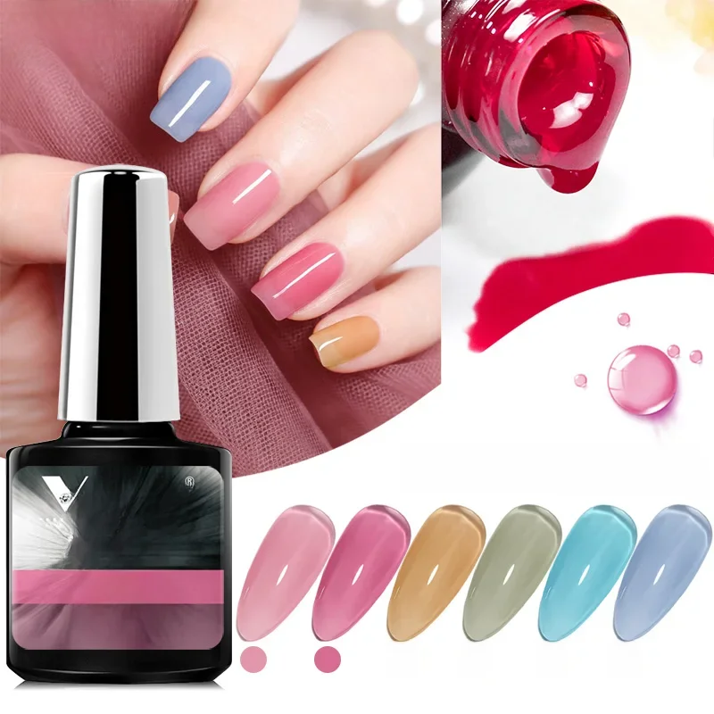Venalisa Transparante Kleur Gel Polish Vernis Hybride Nagels Voor Manicure Nail Art 7.5ML Ice Spar Kat Ogen losweken UV Gel Lak - afbeelding 2