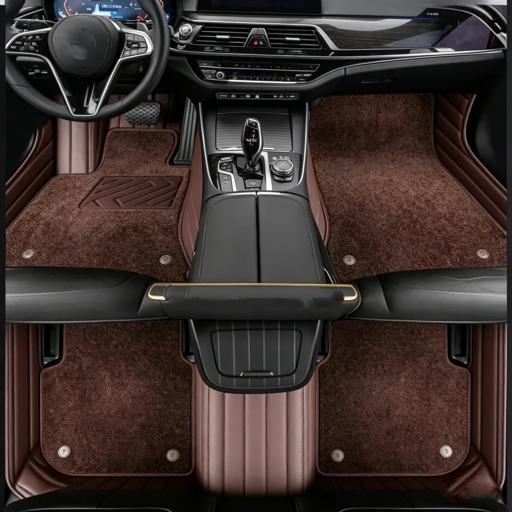 Tapis de sol de voiture sur mesure 8D à couverture intégrale pour BMW X3 F25 2011-2018 5 PETROL TPE, imperméables, antidérapants, toutes saisons, faciles à nettoyer