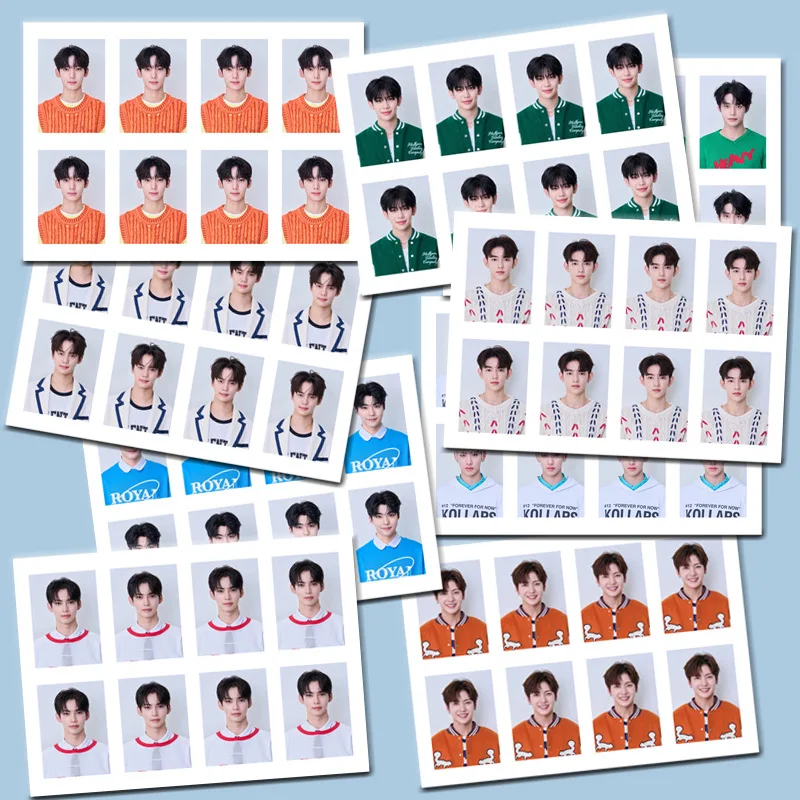 Kpop ZEROBASEONE KCON One Inch ID Photo Charm Postcard ZB1 Ricky Hanbin Gyuvin Zhanghao Taerae Photocard Fans Collection Gifts