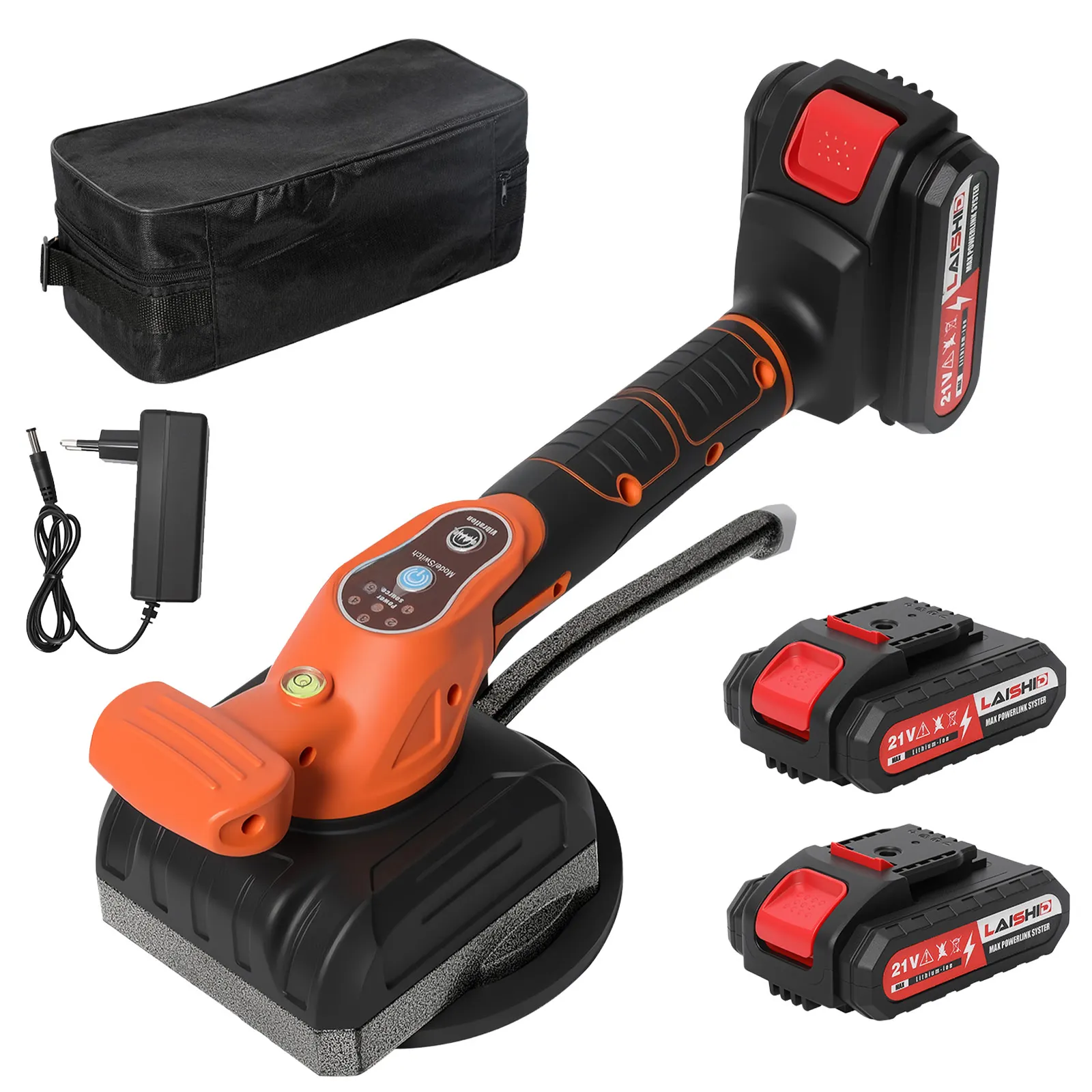 Máquina para colocar azulejos de 200 kg, vibrador de azulejos con ventosa, vibrador de pisos de 5 velocidades, herramienta eléctrica de nivelación para batería de 21 V