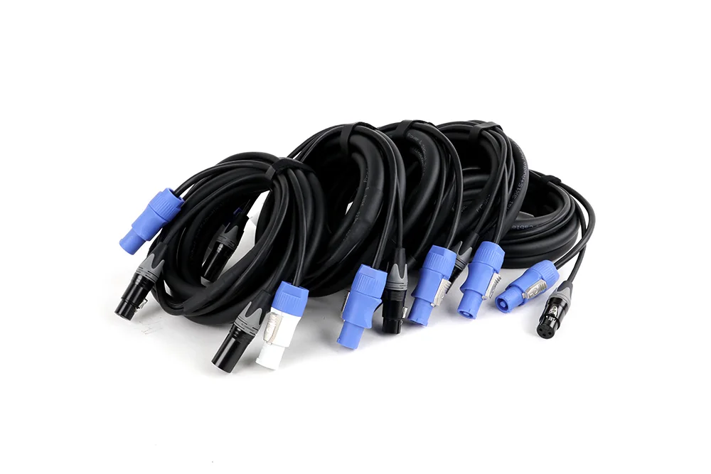 DMX-Kabel 3x1,5mm2/2,5mm2 Stromkabel Kombination aus Powercon-Stecker und DMX 3Pin XLR Signalleitung Zubehör für Bühnenbeleuchtung – Detail 4