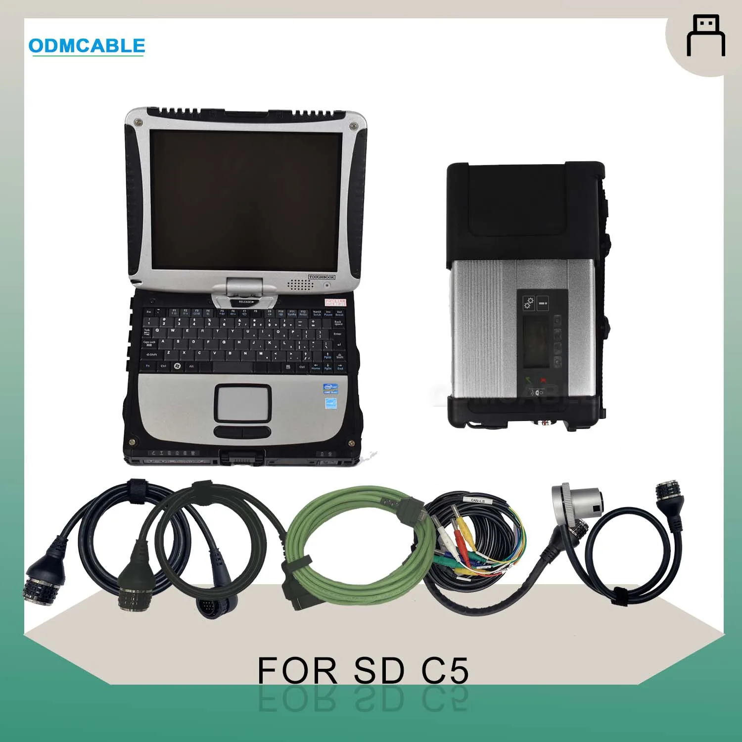 FULL SET CF19 LAPTOP MB STAR C5 STAR DIAGNOSIS TOOL SD CONNECT COMPACT 5 FOR BENZ CAR & TRUCK DIAGNOSIS & PROGRAMMING FUNCTIONS