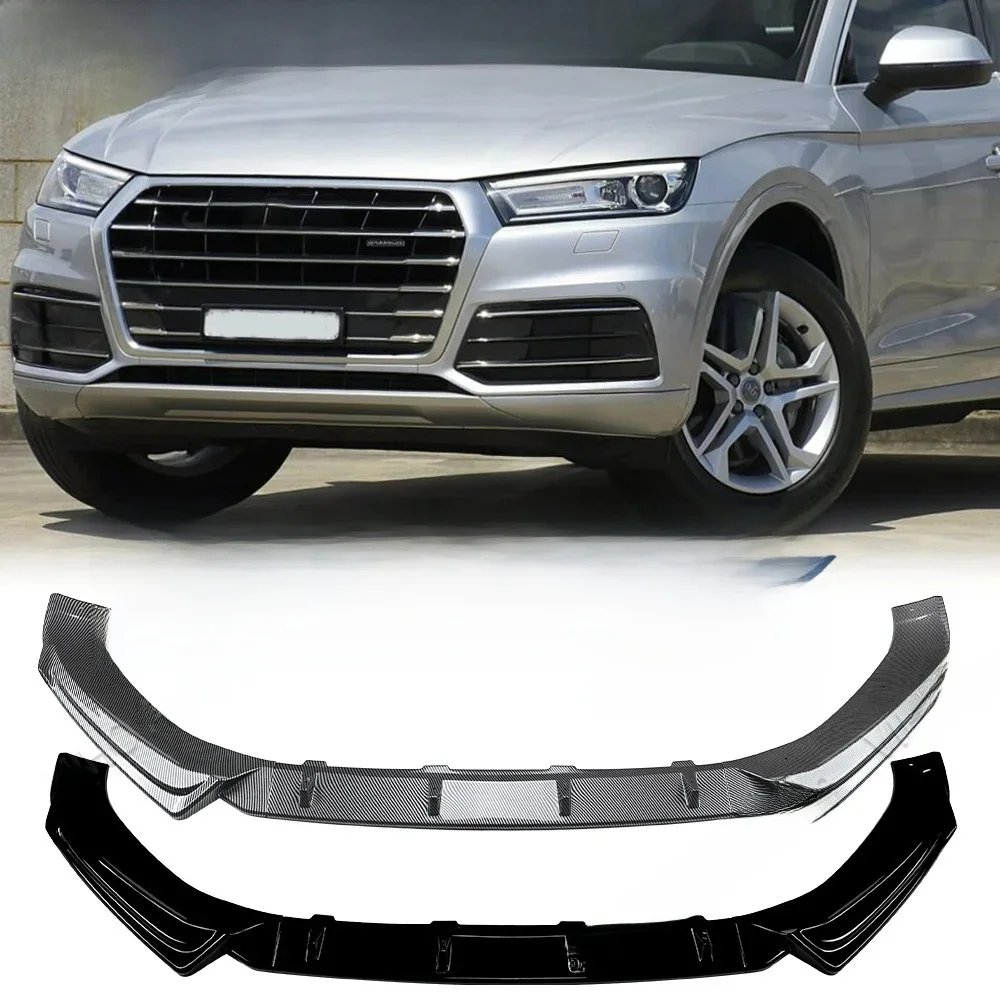 Zestawy karoserii z dolnym rozdzielaczem, dyfuzorem i spojlerem Tuning dla AUDI Q5 SQ5 FY S-Line 2018 2019 2020 Przedni zderzak samochodowy Canard Lip Trim — zdjęcie 2