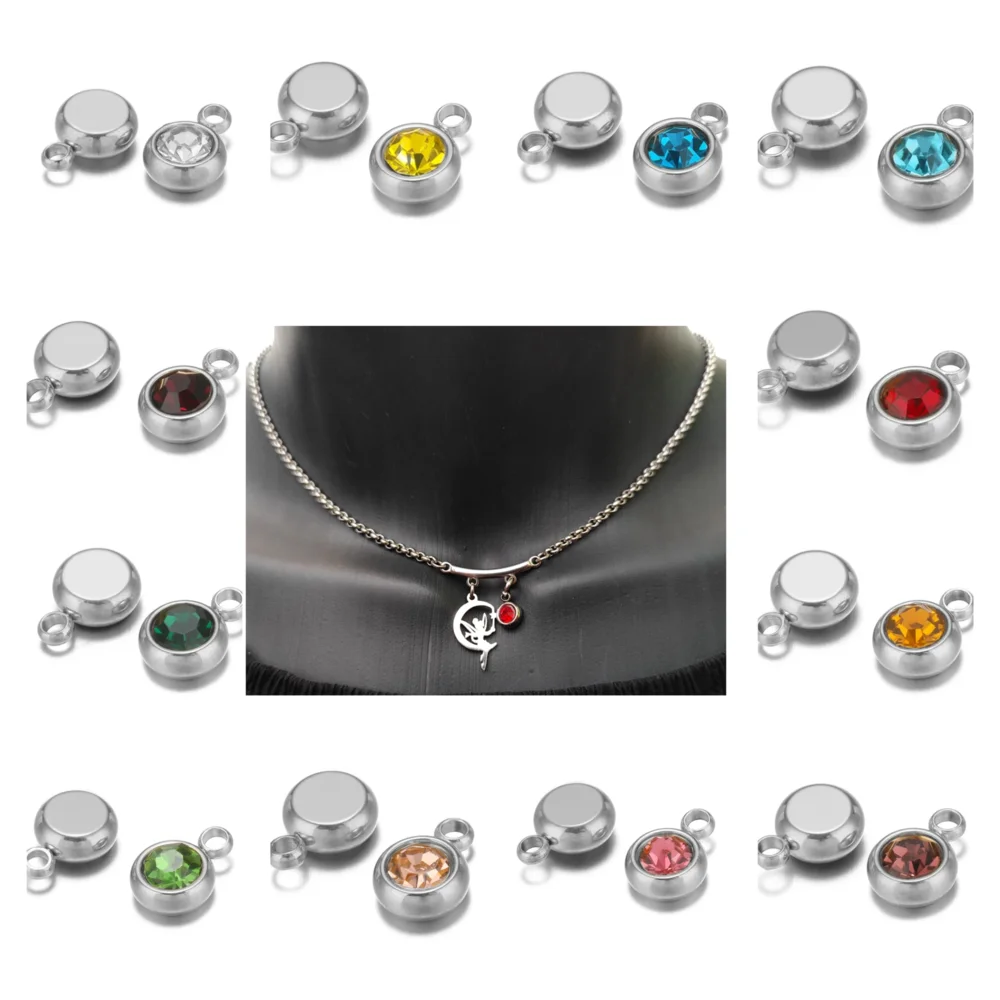 Neckless Stenless Stell 40cm, 45cm ou 50cm + 5cm with Fairy S charm and crystal charm