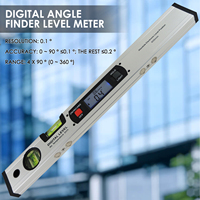 Digital Spirit Level Ruler Angle Finder Inclinometer 360 Degree Range W/ Built-in Strong Magnets - G0182105-JY4