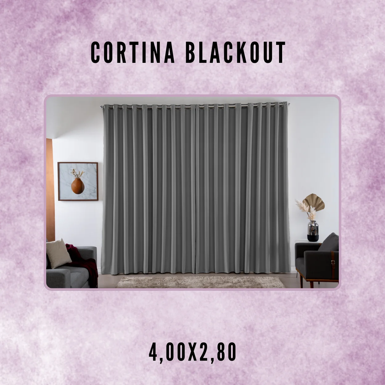 Blackout Curtain 4,00X2,80 S/Voil