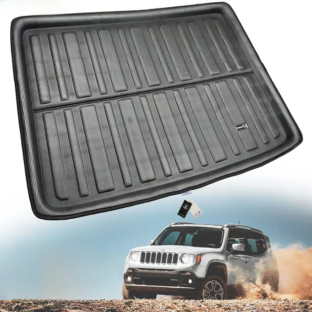 Dla Jeep Renegade BU Tailored 2014 2015 2016 2017 2018 2019 Tylna wykładzina bagażnika Mata bagażnika Taca bagażowa Dywanik podłogowy Protector — zdjęcie 2