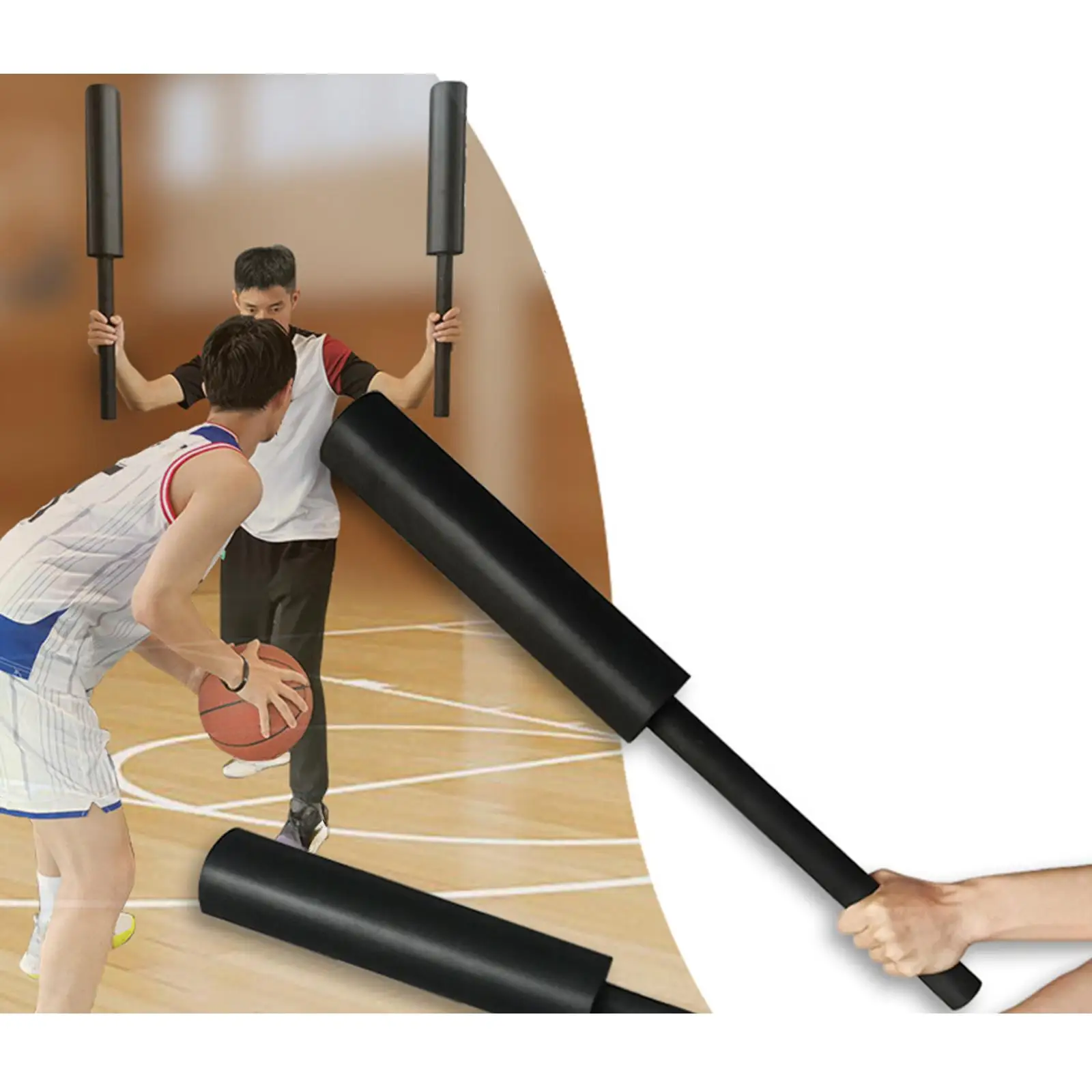 Basketbal Blokkeren Pad Basketbal Interferentie Stick Draagbare Gewatteerde Sport Training Tool Dribbelen Trainingsapparatuur