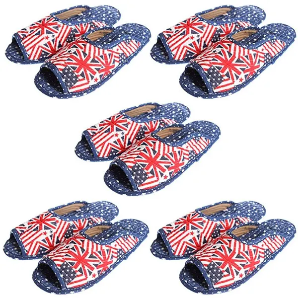 5 pairs 1 set 100% pure cotton quilted cotton indoor shoes 1 living room slippers lin Lee House Kindergarten 1