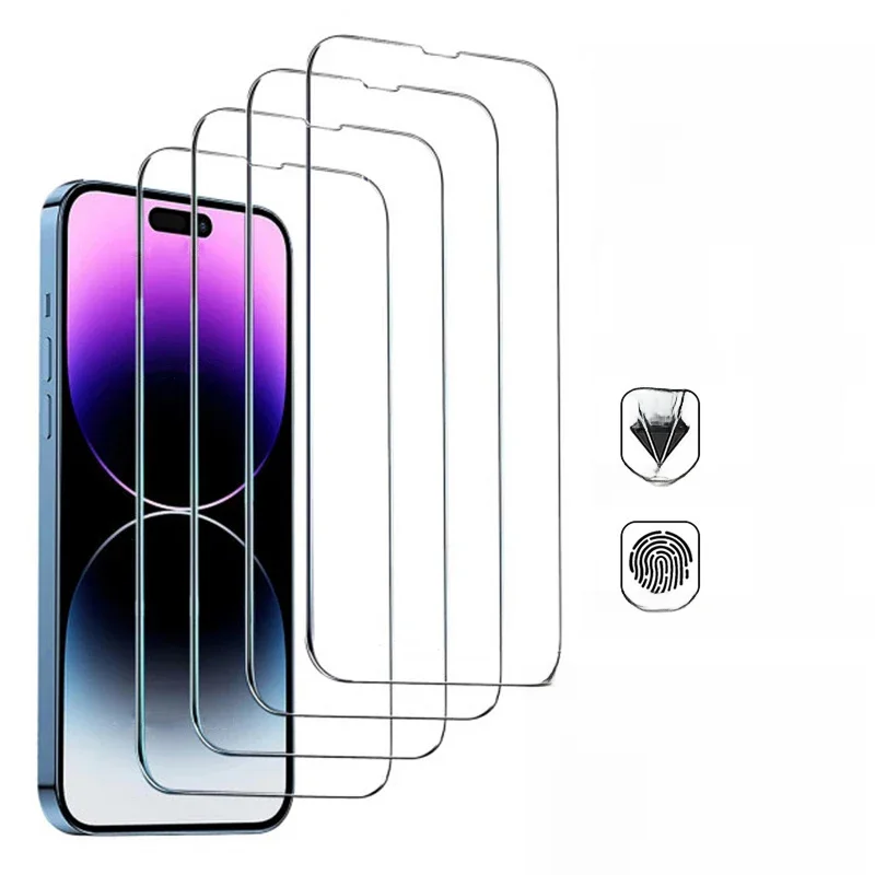 4 SZTUKI szkła hartowanego do iPhone'a 14 Pro Max 14 Plus 14Pro Screen Protector do iPhone'a 13 16 15 12 11 Pro Max 12Mini 13 Mini Glass — zdjęcie 2