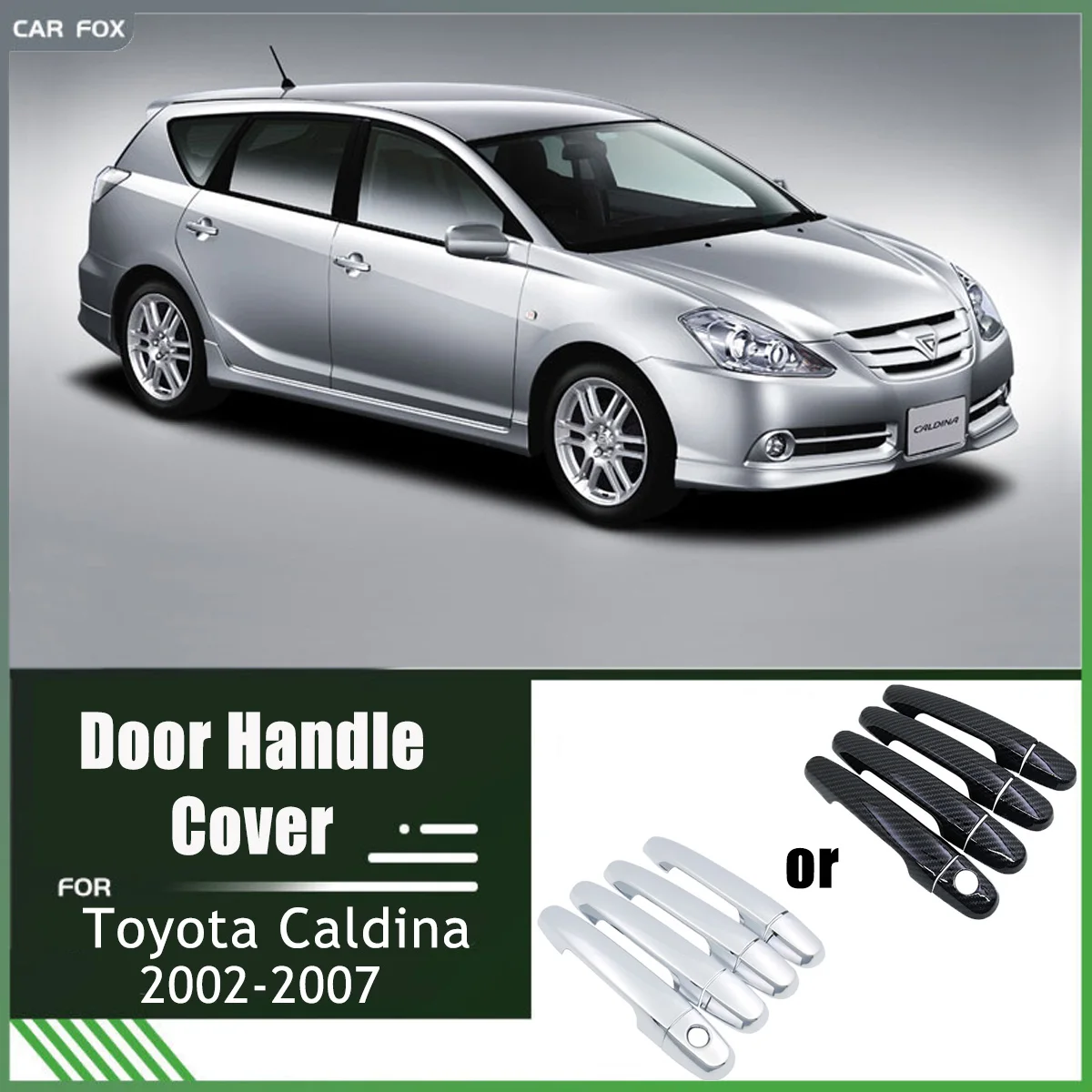 

Chrome Door Handle Cover Trim for Toyota Caldina T240 2002 2003 2004 2005 2006 2007 Car Accessories Cover Stickers ABS Styling