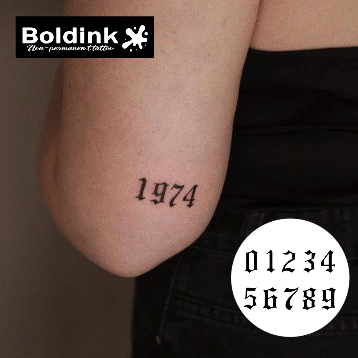 Numbers Temporary Tattoo,Lasts To 15 Days New Technology Magic Waterproof Semi Permanent Sticker.
