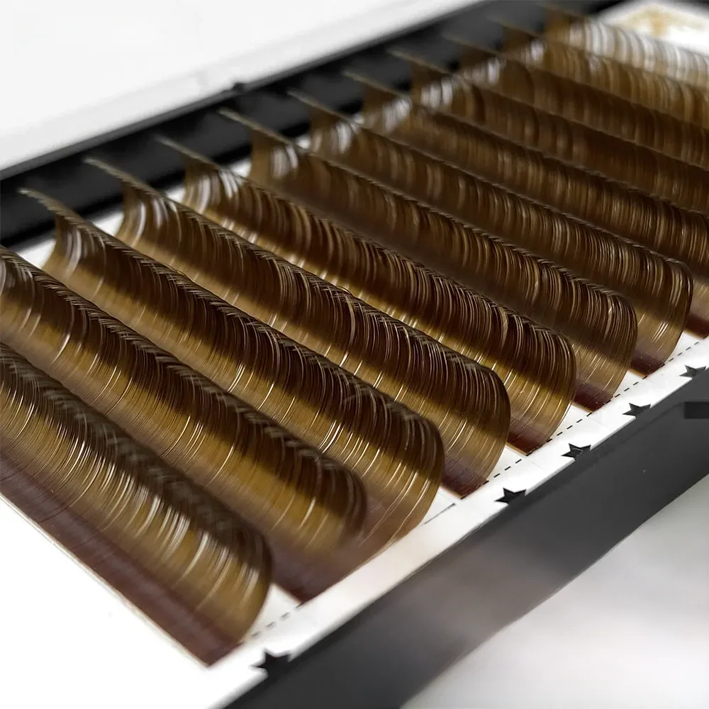 ABONNIE mélange d'extension de cils brun foncé 8-15mm cils individuels en vison couleur de haute qualité cils coréens naturels